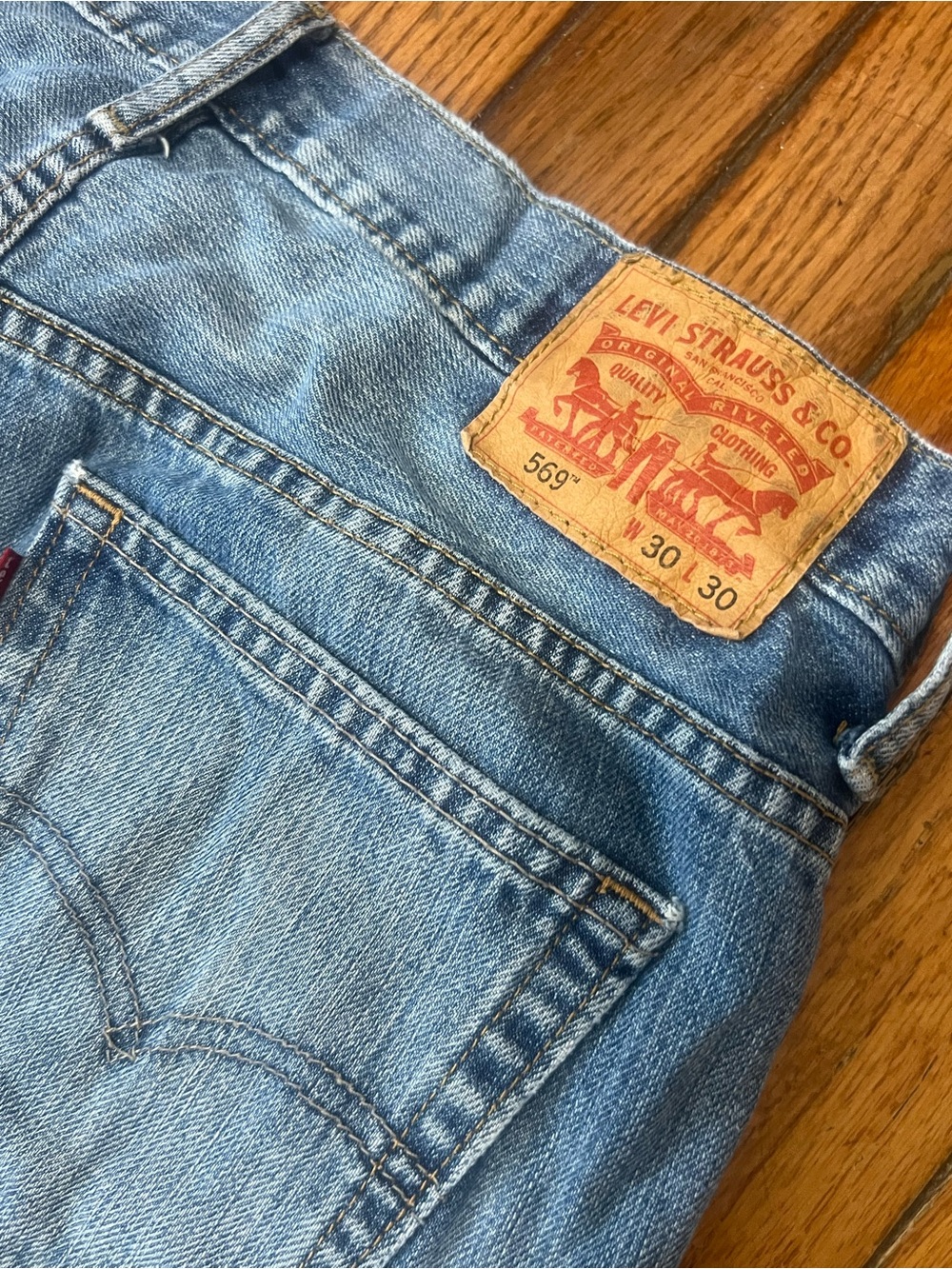 Levi's 569 Loose Straight Men's Jeans - Light Blue size 30x30